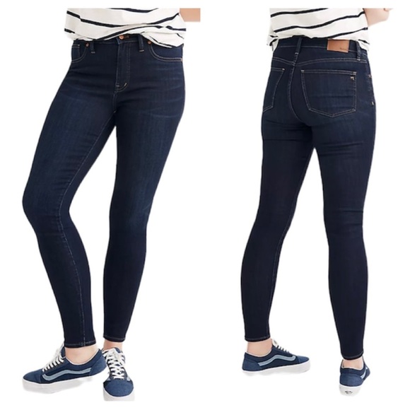 Madewell Denim - MADEWELL 9" Mid-Rise Skinny Jeans in Larkspur Wash 28 Petite